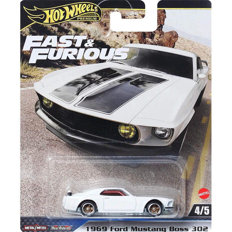 

Original Hot Wheels Premium Car HNW46 Fast and Furious 1969 Ford Mustang Boss 302 Vehicle Toys for Boys Collection Birthday Gift