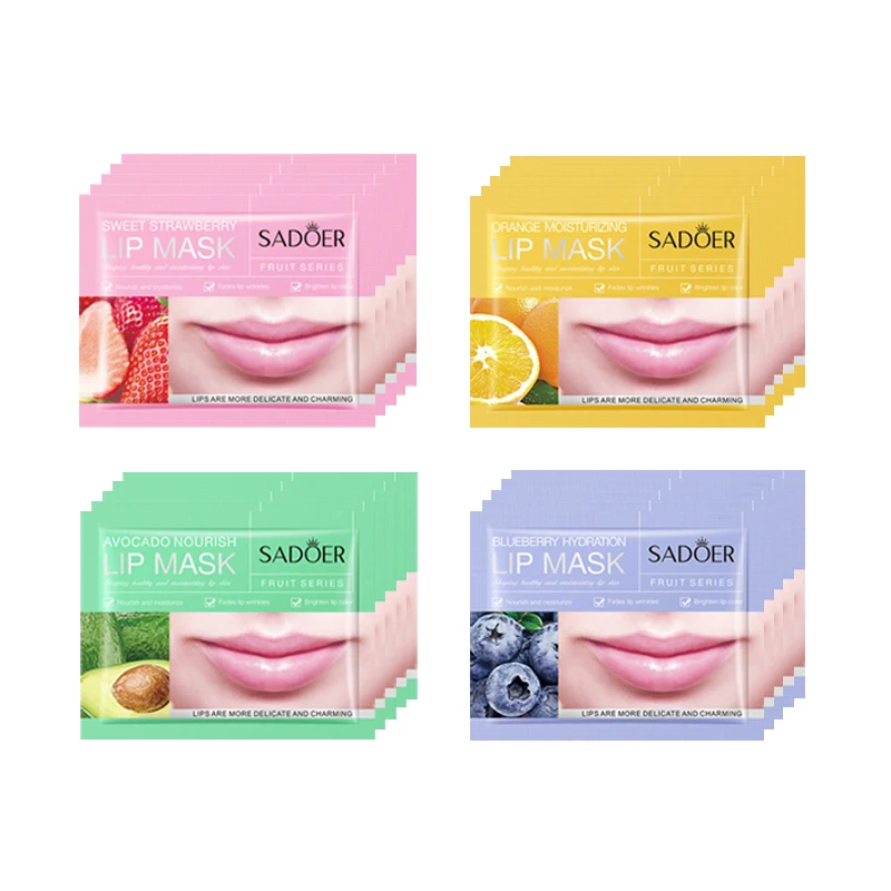 

20Pcs Fruit Moisturizing Collagen Lip Mask Hydrating Repair Lips Care Moisturizer Lips Plump Gel skincare Smoothing Lip Patches