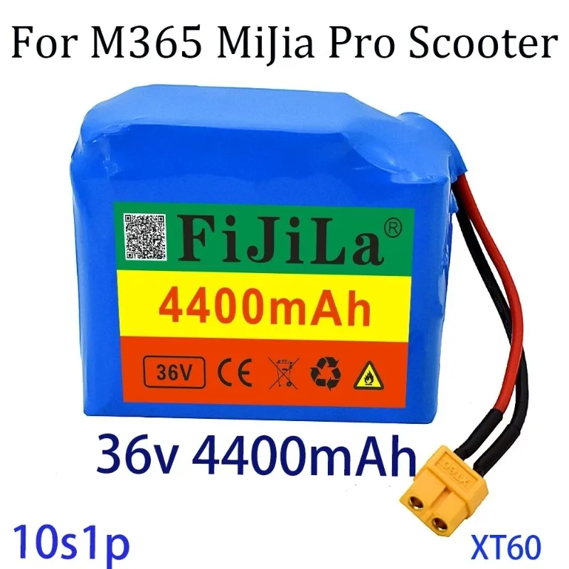 For M365 MIJIA Pro Scooter 36V 4.4Ah 10S1P 18650 Lithium ion Battery Pack Extended Range Charge And Discharge XT60 Plug+15A BMS
For M365 MIJIA Pro Scooter 36V 4.4Ah 10S1P 18650 Lithium ion Battery Pack Extended Range Charge And Discharge XT60 Plug+15A BMS