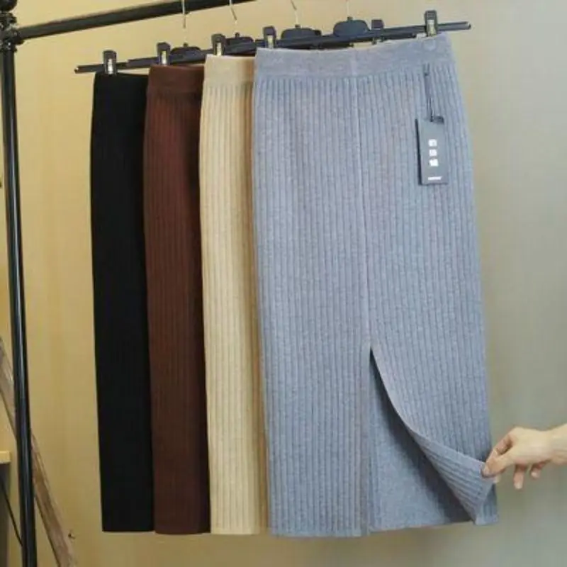 Autumn and Winter Bodycon Women Stretchable Split Skirt Mid Calf Slim-fitting Pencil s for Female Knit T154
Autumn and Winter Bodycon Women Stretchable Split Skirt Mid Calf Slim-fitting Pencil s for Female Knit T154