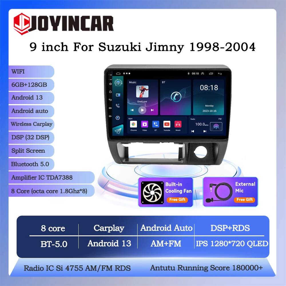Joyincar Android 13 для Suzuki Jimny 1998 - 2004 автомобильное радио, мультимедийный видеоплеер, GPS-навигация, 5G WIFI QLED сенсорный экран
Joyincar Android 13 для Suzuki Jimny 1998 - 2004 автомобильное радио, мультимедийный видеоплеер, GPS-навигация, 5G WIFI QLED сенсорный экран