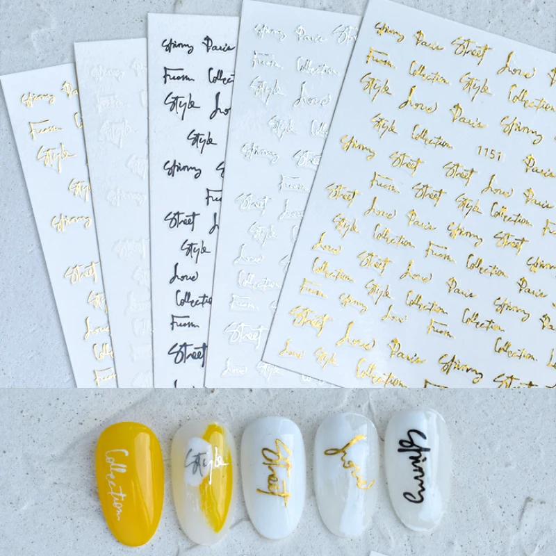Nail Stickers Golden Silver Black Alphabet Design Nail Art Water Decal Back Glue Nail Stickers Nail Art Decoration Accessories
Nail Stickers Golden Silver Black Alphabet Design Nail Art Water Decal Back Glue Nail Stickers Nail Art Decoration Accessories