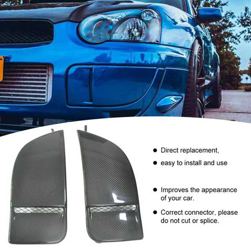 

Real Carbon Fiber Car Fog Light Bumper Bezel Cover Caps Parts For Subaru Impreza WRX Sti 2004-2005