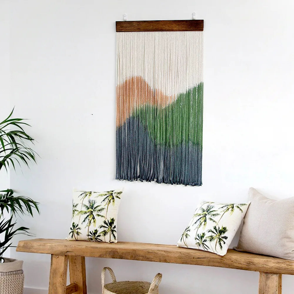 Hand Woven Landscape Tapestry with Tassels 5 Sd499eee5e4d84d7098c561bf558613c65