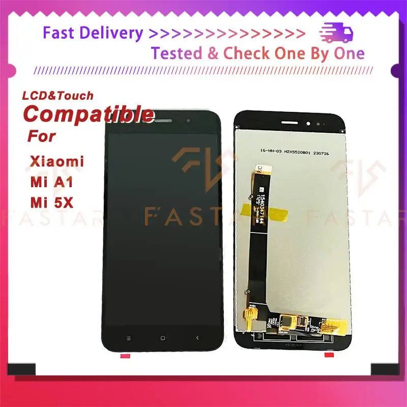 

5.5"Tested For Xiaomi MiA1 Mi5X LCD Display Touch Digitizer Assembly Replacement Phone Screen Xiaomi Mi A1 lcd Mi 5X lcd