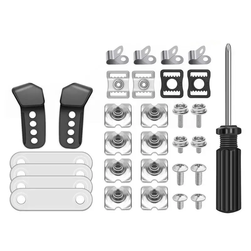 

Catchers Repair Kit 31pcs Hockey Hardware Kit J Clips R Shape Football Visor Clips Rubber Gaskets Screws With Nuts For Youth