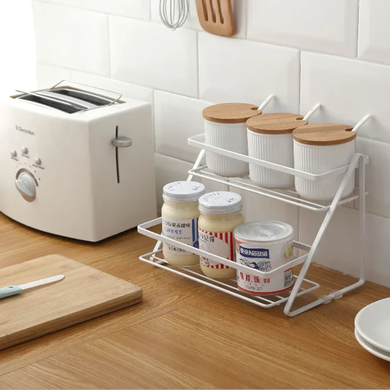 Kitchen Double Layer Storage Shelf Spice Seasoning Rack Iron Bathroom Shelves Cosmetic Organizer Shower Caddy Shampoo Holder
Kitchen Double Layer Storage Shelf Spice Seasoning Rack Iron Bathroom Shelves Cosmetic Organizer Shower Caddy Shampoo Holder