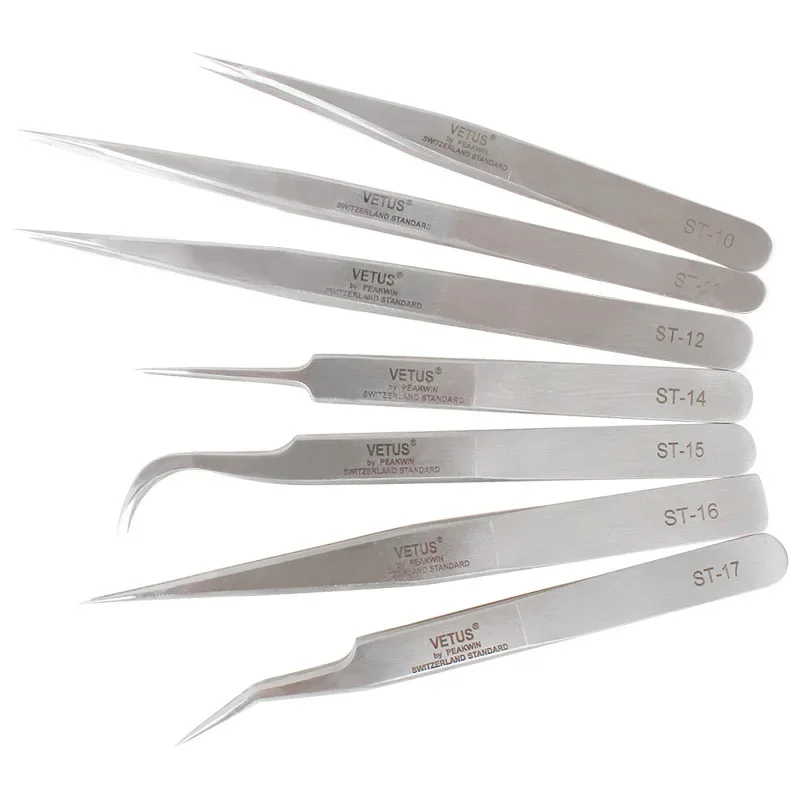 100% Vetus Original Non-magnetic Tweezers Grafted Eyelash Tweezers Super Fine High Precision Anti Static ESD Pincers
100% Vetus Original Non-magnetic Tweezers Grafted Eyelash Tweezers Super Fine High Precision Anti Static ESD Pincers