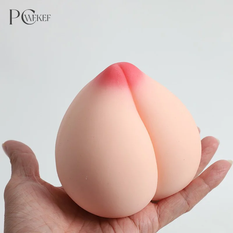 

Juicy Peach Soft Decompression Squeeze Release Ball Decompression Tool Simulation Peach Silicone Toy Handmade Gift Fidget Toy