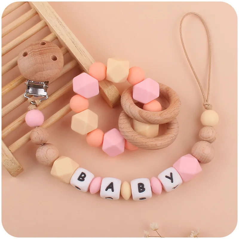 New Baby Pacifier Clip Personalized Name Dummy Holder Nipples Clips Silicone Letter Teething Toys bracelet Beads Anti-drop Clips
New Baby Pacifier Clip Personalized Name Dummy Holder Nipples Clips Silicone Letter Teething Toys bracelet Beads Anti-drop Clips