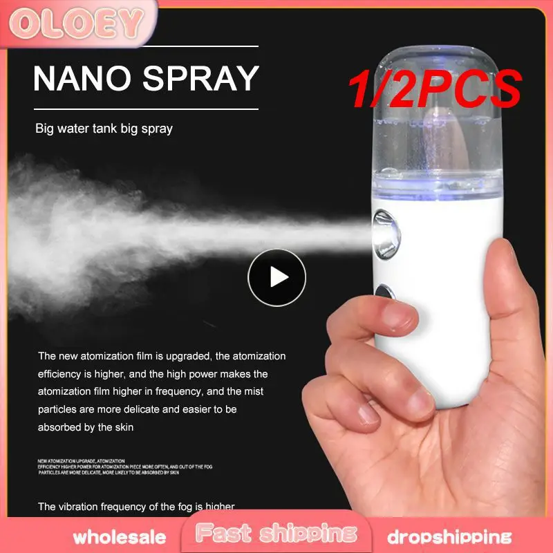 

1/2PCS Face Nano Mist Sprayer Mini Facial Humidifier Make Up Skin Moisturizing Hydration Nebulizer Hydrating Nano Spray Steamer