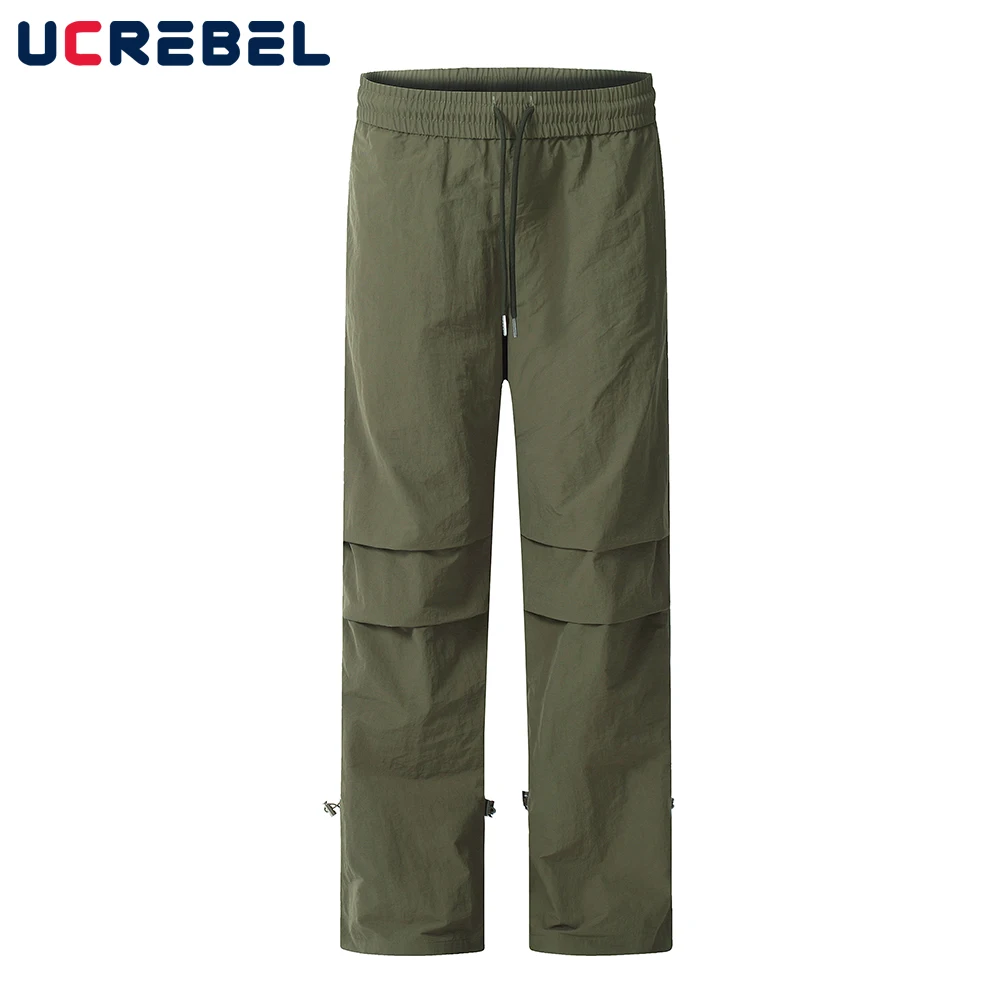 Autumn Casual Solid Color Trousers Mens Simple Style Loose Pleated Drawstring Elastic Waist Straight-leg Pants
Autumn Casual Solid Color Trousers Mens Simple Style Loose Pleated Drawstring Elastic Waist Straight-leg Pants