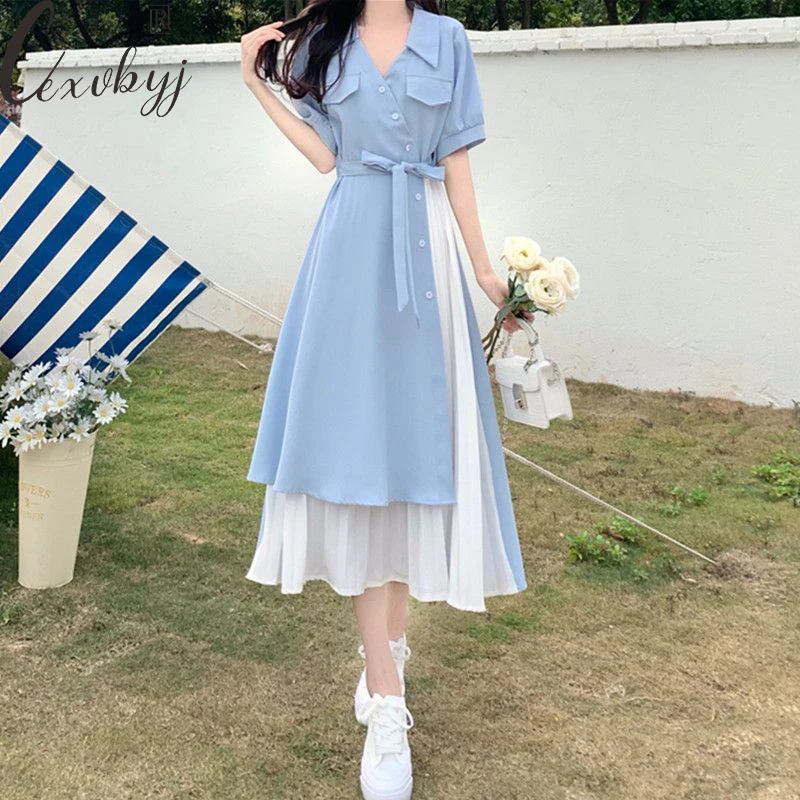 Vintage V-Neck Long Dress Women French Style Button Irregular Mesh Summer Dress Ladies Temperament Lace Up Waist Chiffon Dress
Vintage V-Neck Long Dress Women French Style Button Irregular Mesh Summer Dress Ladies Temperament Lace Up Waist Chiffon Dress