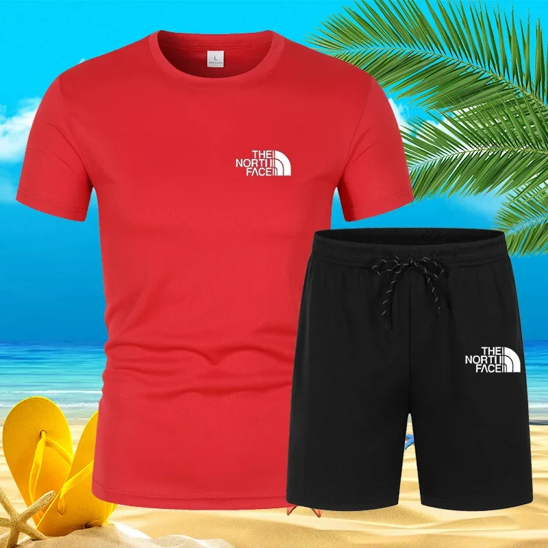 2025 الاتجاه الجديد الصيف الرجال البدلة الساخن ملابس رياضية غير رسمية الشاطئ طباعة قصيرة الأكمام تي شيرت دعوى الركض 2025 الاتجاه الجديد الصيف الرجال البدلة الساخن ملابس رياضية غير رسمية الشاطئ طباعة قصيرة الأكمام تي شيرت دعوى الركض