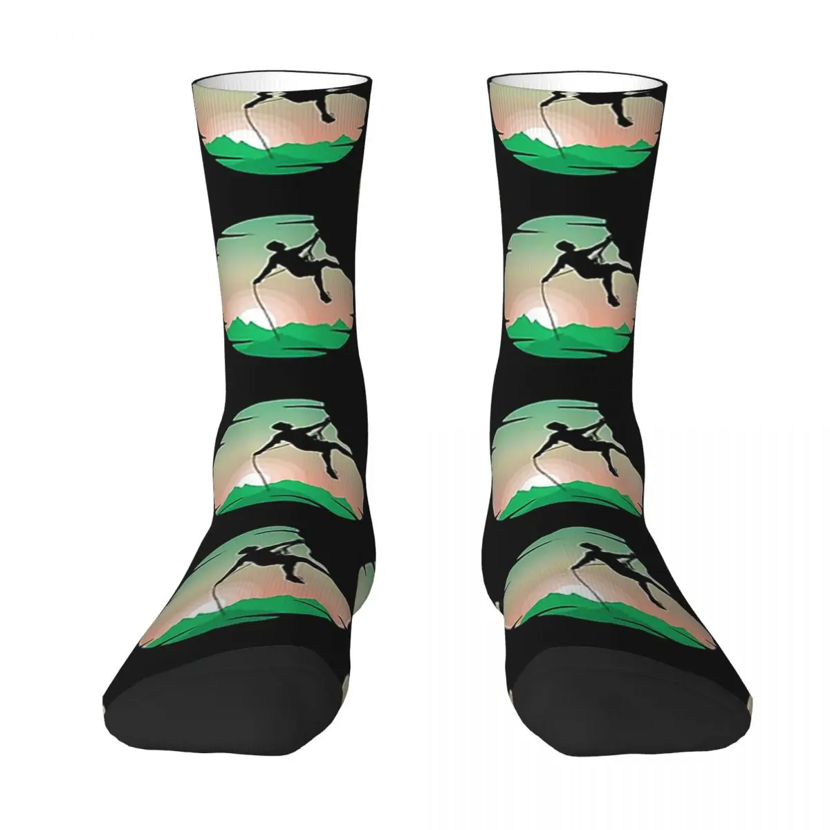 

All Seasons Crew Stockings Climbing Rock Climber Rock Climbing Mountains Socks Harajuku Hip Hop Long Socks for Men Women Gifts