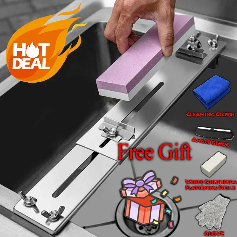 Stainless Steel Sink Sharpening Stone Holder Adjustable Length Whetstone Non-slip Base Kitchen Tool Metal Grindstone Accessories
Stainless Steel Sink Sharpening Stone Holder Adjustable Length Whetstone Non-slip Base Kitchen Tool Metal Grindstone Accessories