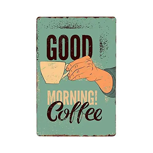 

8x12 Inch Retro Metal Coffee Theme Metal Tin Signs Cafe Shop Plaque Vintage Bar Pub Wall Decorative Poster Home Decor aasd-13