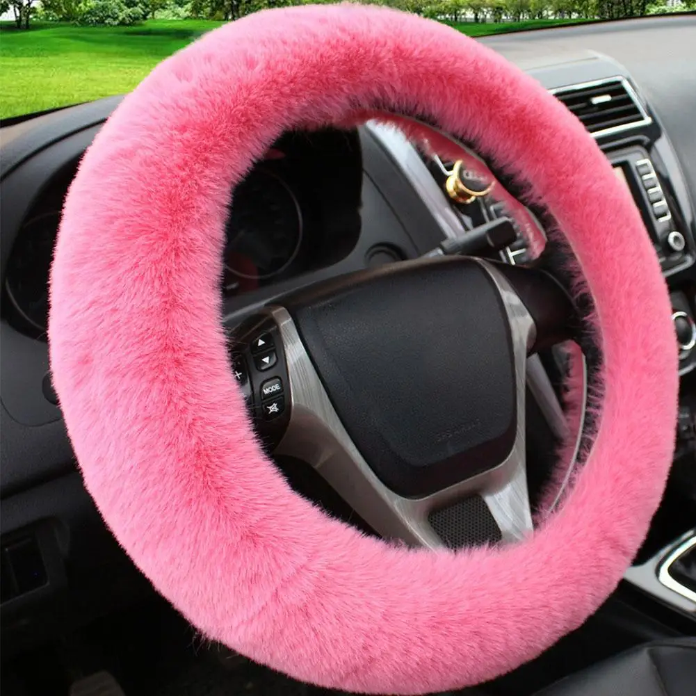 38cm Warm Faux Wool Steering Wheel Cover Fur Fluffy Thick Auto Car Steering Wheel Plush Cover Soft Wool Decoration Car
38cm Warm Faux Wool Steering Wheel Cover Fur Fluffy Thick Auto Car Steering Wheel Plush Cover Soft Wool Decoration Car