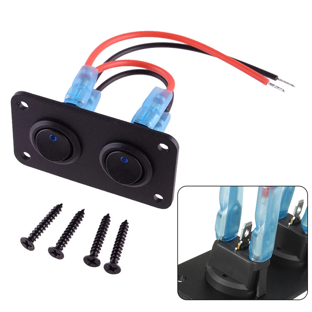 Rocker Switch Switch Panel Waterproof 12-24V 1pcs 2 Gang 72*40mm Accessories Black Parts Replacement Universal
Rocker Switch Switch Panel Waterproof 12-24V 1pcs 2 Gang 72*40mm Accessories Black Parts Replacement Universal