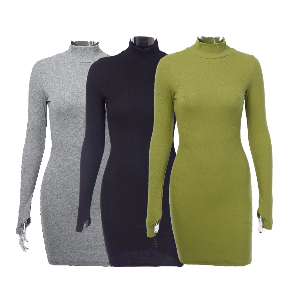 Turtleneck Sweater Dresses for Woman Autumn Winter New Solid Slim Knitted Mini Dress Women Sexy Skinny Short Bodycon Dress
Turtleneck Sweater Dresses for Woman Autumn Winter New Solid Slim Knitted Mini Dress Women Sexy Skinny Short Bodycon Dress