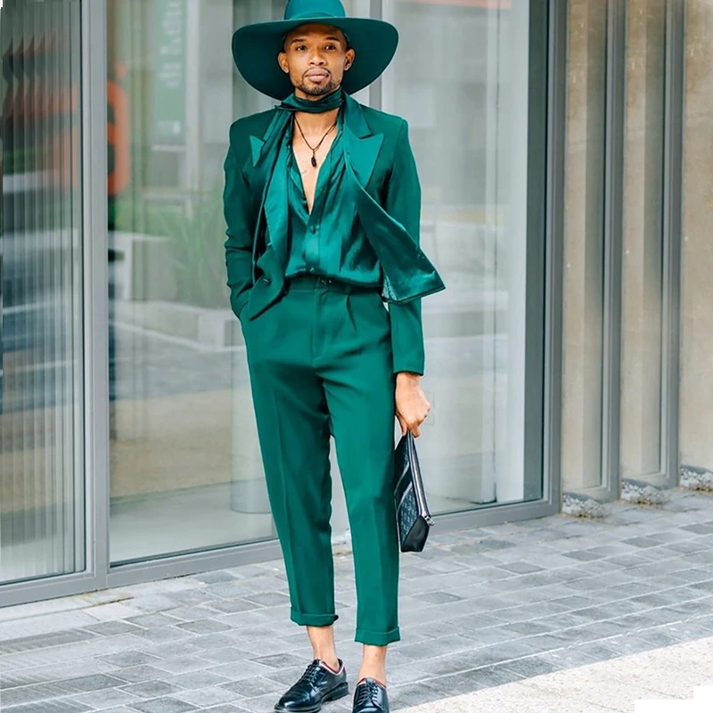 Green Suits for Men 2 Pieces Peaked Lapel Double Breasted Summer African Mens Formal Wear Wedding Party Suit Jacket+Pants
Green Suits for Men 2 Pieces Peaked Lapel Double Breasted Summer African Mens Formal Wear Wedding Party Suit Jacket+Pants