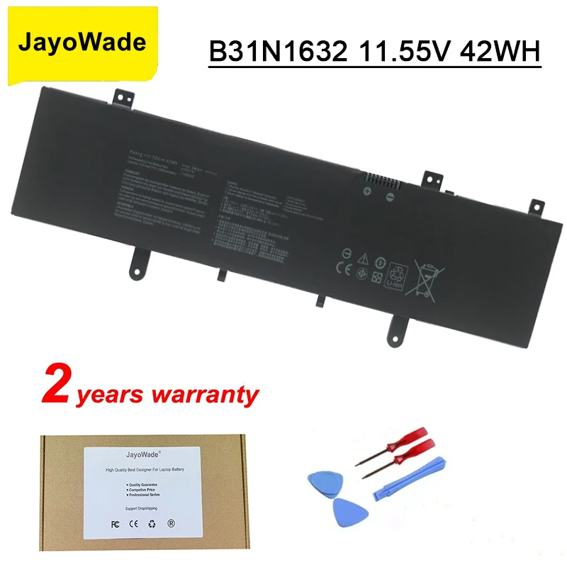 

JayoWade New B31N1632 0B200-02540000 Laptop Battery ASUS ZenBook 14 X405 X405U X405UA 3ICP5/57/81 0B200-02540000 11.52V 42WH