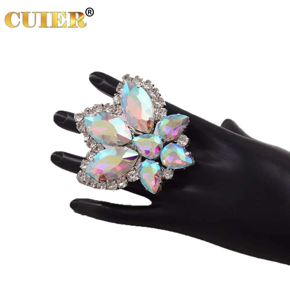 CuiEr 7.5cm Crystal AB Glass strass Adjustable Ring for Women Huge Ring Big Size Wedding Performance Stage Jewelry
CuiEr 7.5cm Crystal AB Glass strass Adjustable Ring for Women Huge Ring Big Size Wedding Performance Stage Jewelry