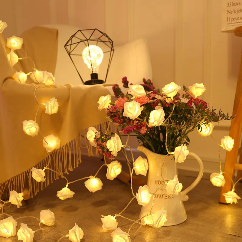 20leds10leds Rose LED Flower Fairy String Lights Garland Christmas Tree Decoration Outdoor Street Lamp Xmas Wedding Garden Decor
20leds10leds Rose LED Flower Fairy String Lights Garland Christmas Tree Decoration Outdoor Street Lamp Xmas Wedding Garden Decor