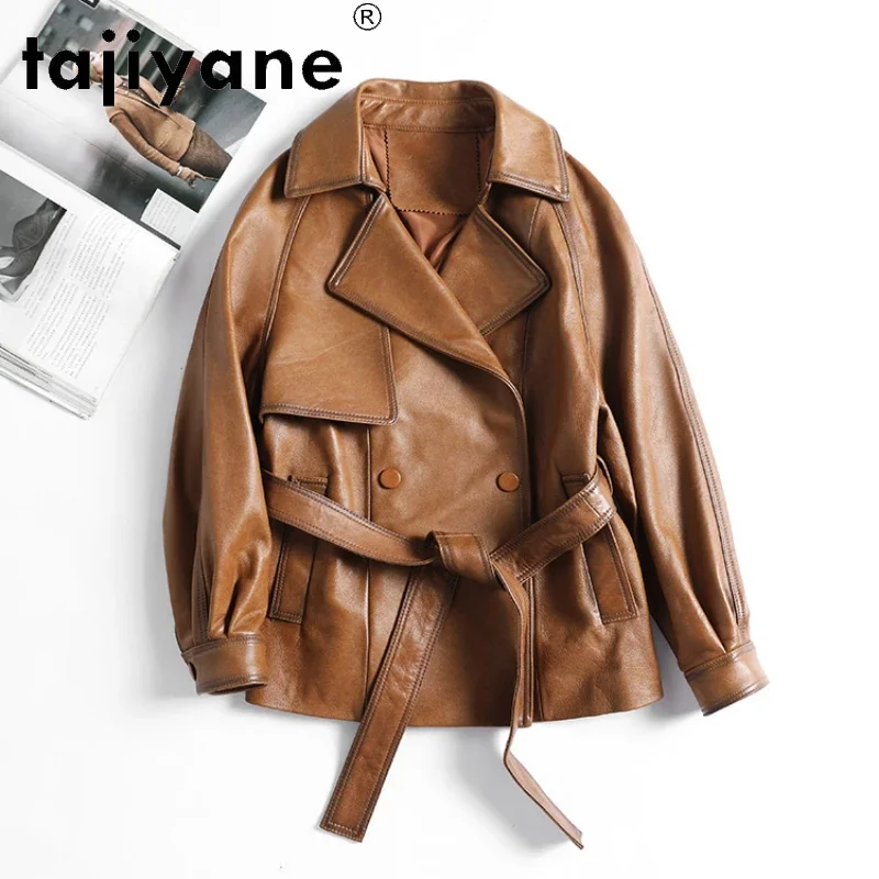 100% Real Leather Jacket Women Trench Coat Spring Fall Female Mid-length Sheepskin Top Women Windbreaker Lace-up Slim Waist Coat
100% Real Leather Jacket Women Trench Coat Spring Fall Female Mid-length Sheepskin Top Women Windbreaker Lace-up Slim Waist Coat