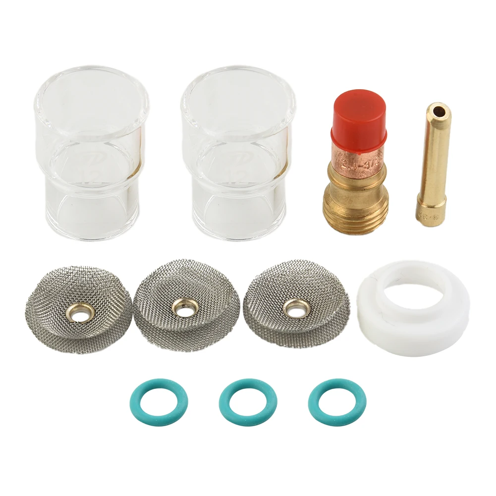11pcs TIG Welding Torch 3/32 Gas Lens #12 Heat Resistant Glass Cup 2.4mm Collet Body Kit For WP-17/18/26 Torches Gas Lens
11pcs TIG Welding Torch 3/32 Gas Lens #12 Heat Resistant Glass Cup 2.4mm Collet Body Kit For WP-17/18/26 Torches Gas Lens