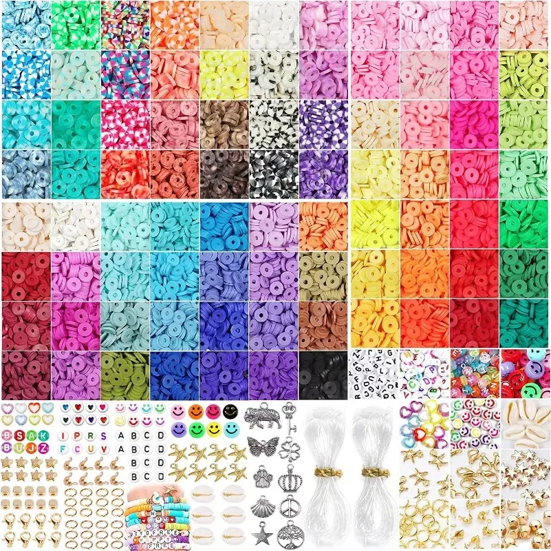12600pcs 84 Colors Clay Beads Kit for Bracelet Making Heishi Beads Flat Round Polymer Clay Spacer Beads Crafts for jewelry makig
12600pcs 84 Colors Clay Beads Kit for Bracelet Making Heishi Beads Flat Round Polymer Clay Spacer Beads Crafts for jewelry makig