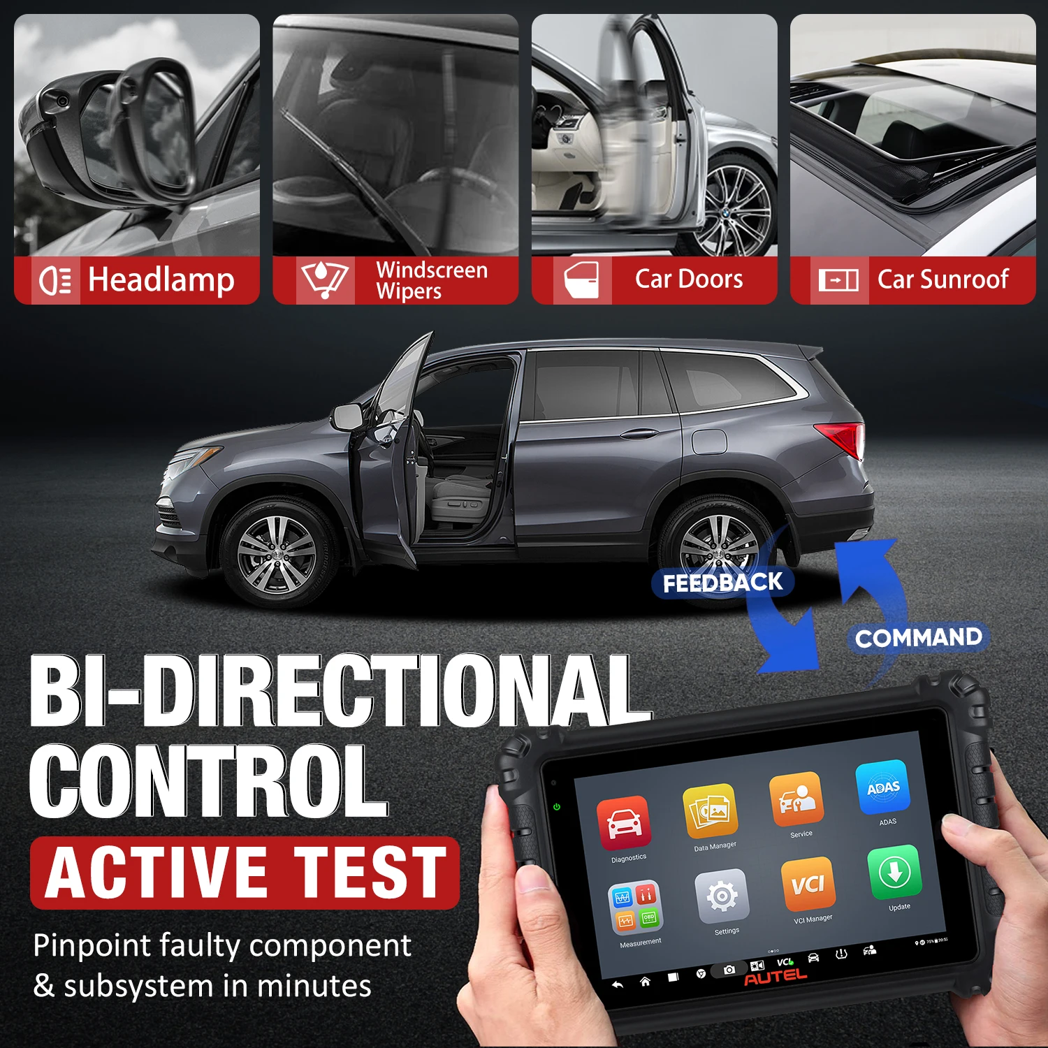 Autel MaxiSYS MS906 Pro Car Scan Tool OBD2 Bi-Directional Diagnostic Scanner For ECU Coding All Systems Diagnostic PK MS906BT
Autel MaxiSYS MS906 Pro Car Scan Tool OBD2 Bi-Directional Diagnostic Scanner For ECU Coding All Systems Diagnostic PK MS906BT