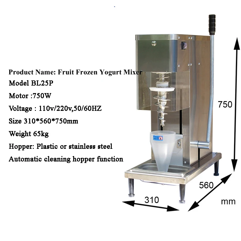PBOBP Frozen Fruit Ice Cream Blender Real Ice Cream Mixer Yogurt Ice cream Machine For Freezing Fruits And Ice Cream
PBOBP Frozen Fruit Ice Cream Blender Real Ice Cream Mixer Yogurt Ice cream Machine For Freezing Fruits And Ice Cream