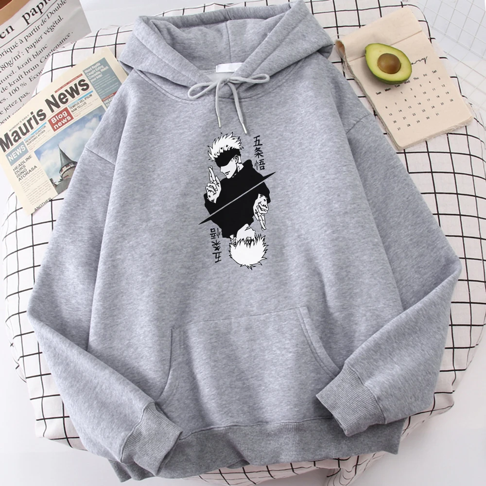Hot Sale Jujutsu Kaisen Gojo Satoru Printing Male Hoodie Soft Brand Clothing Thermal Vintage Hoodies Oversized Men Sweatshirt 
Hot Sale Jujutsu Kaisen Gojo Satoru Printing Male Hoodie Soft Brand Clothing Thermal Vintage Hoodies Oversized Men Sweatshirt