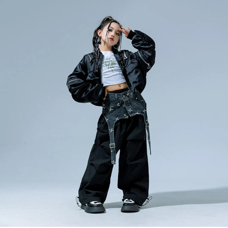 Jazz Dance Costume Girls Black Short Coat Pants Kids Hip Hop Performance Clothes Modern Dance Suit Festival Stage Wear BL12129
Jazz Dance Costume Girls Black Short Coat Pants Kids Hip Hop Performance Clothes Modern Dance Suit Festival Stage Wear BL12129