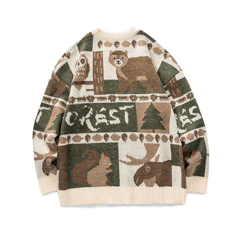 2023 Ugly Christmas Sweater Men's Winter Cartoon Bear Deer Knitwear Loose Cotton Pullover Sweater for Couples
2023 Ugly Christmas Sweater Men's Winter Cartoon Bear Deer Knitwear Loose Cotton Pullover Sweater for Couples