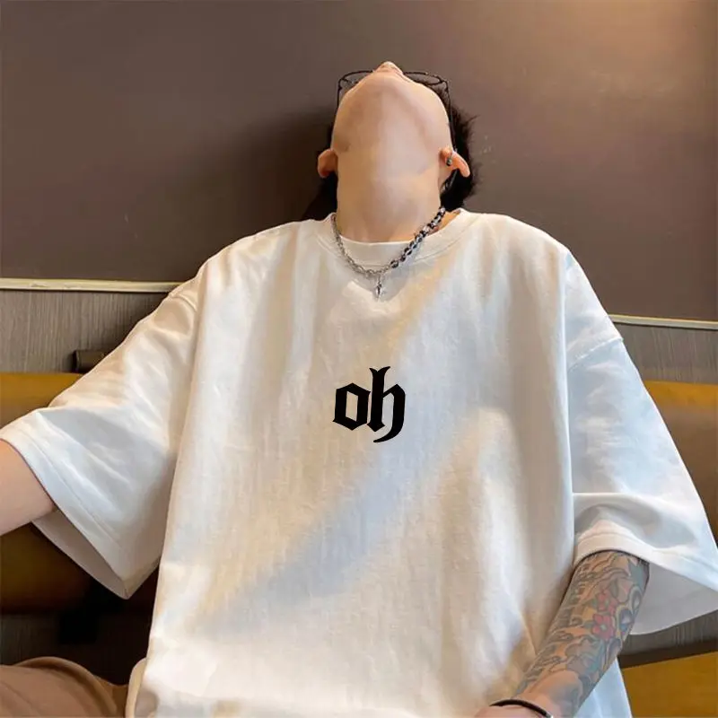 Korean retro letter T-shirt men's short-sleeved loose oversize heavy fashion brand ins summer high street half-sleeved clothes
Korean retro letter T-shirt men's short-sleeved loose oversize heavy fashion brand ins summer high street half-sleeved clothes