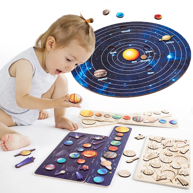Children Wooden Space Planet Puzzles Montessori Toys Planet Matching Game Jigsaw Tray Universe Solar System Science Learning Toy
Children Wooden Space Planet Puzzles Montessori Toys Planet Matching Game Jigsaw Tray Universe Solar System Science Learning Toy
