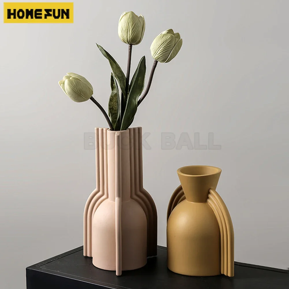 

Ceramics Vase Creative Arrange Flower Vases Geometry Vases Nordic Style Vaseliving Room Decoration Home Accessories Gifts