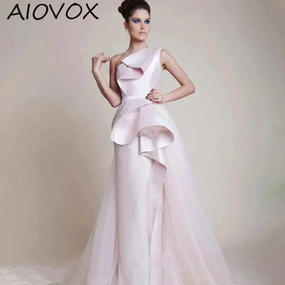 AIOVOX A-line Formal Occasion Dress One Shoulder Celebrity Red Carpet Evening Dresses Tiered StainFloor Length Light Pink 2024
AIOVOX A-line Formal Occasion Dress One Shoulder Celebrity Red Carpet Evening Dresses Tiered StainFloor Length Light Pink 2024