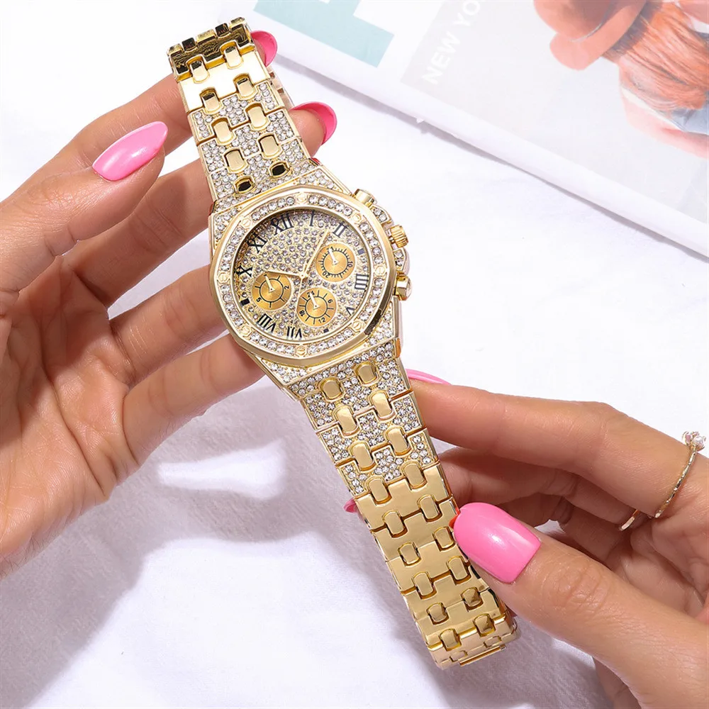 

Luxury Women Quartz Watch Golden Dress Fashion Watch horloges vrouwen montre bracelets femme هدايا نسائية فاخرة reloj para mujer