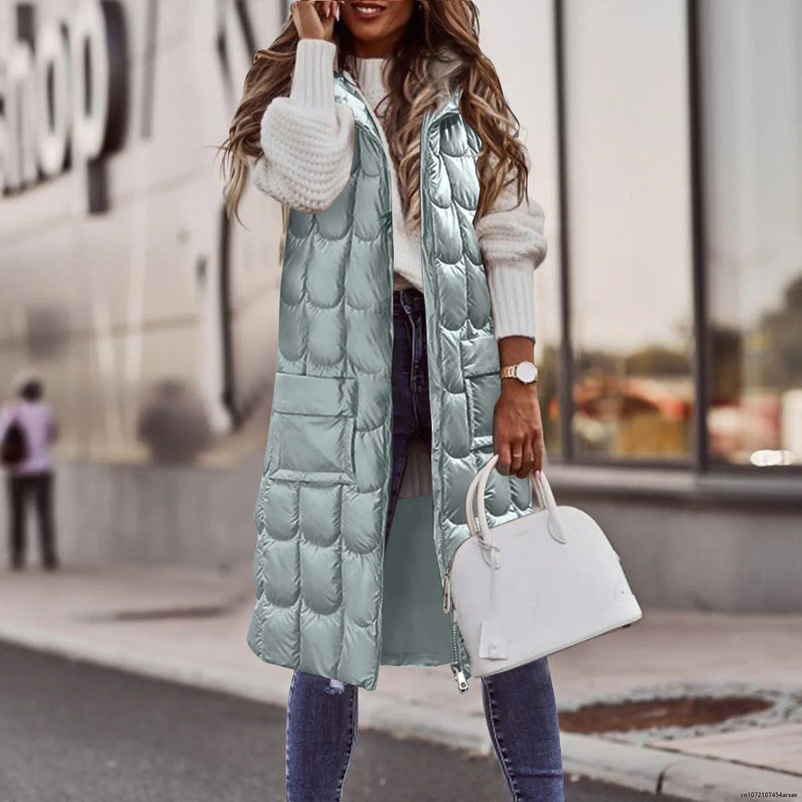 2023 Hooded Parka Women Casual Casual Sleeveless Vest Padded Waistcoat Zip Up Long Coat Outerwear Fashion Quilted Puffer Jackets
2023 Hooded Parka Women Casual Casual Sleeveless Vest Padded Waistcoat Zip Up Long Coat Outerwear Fashion Quilted Puffer Jackets