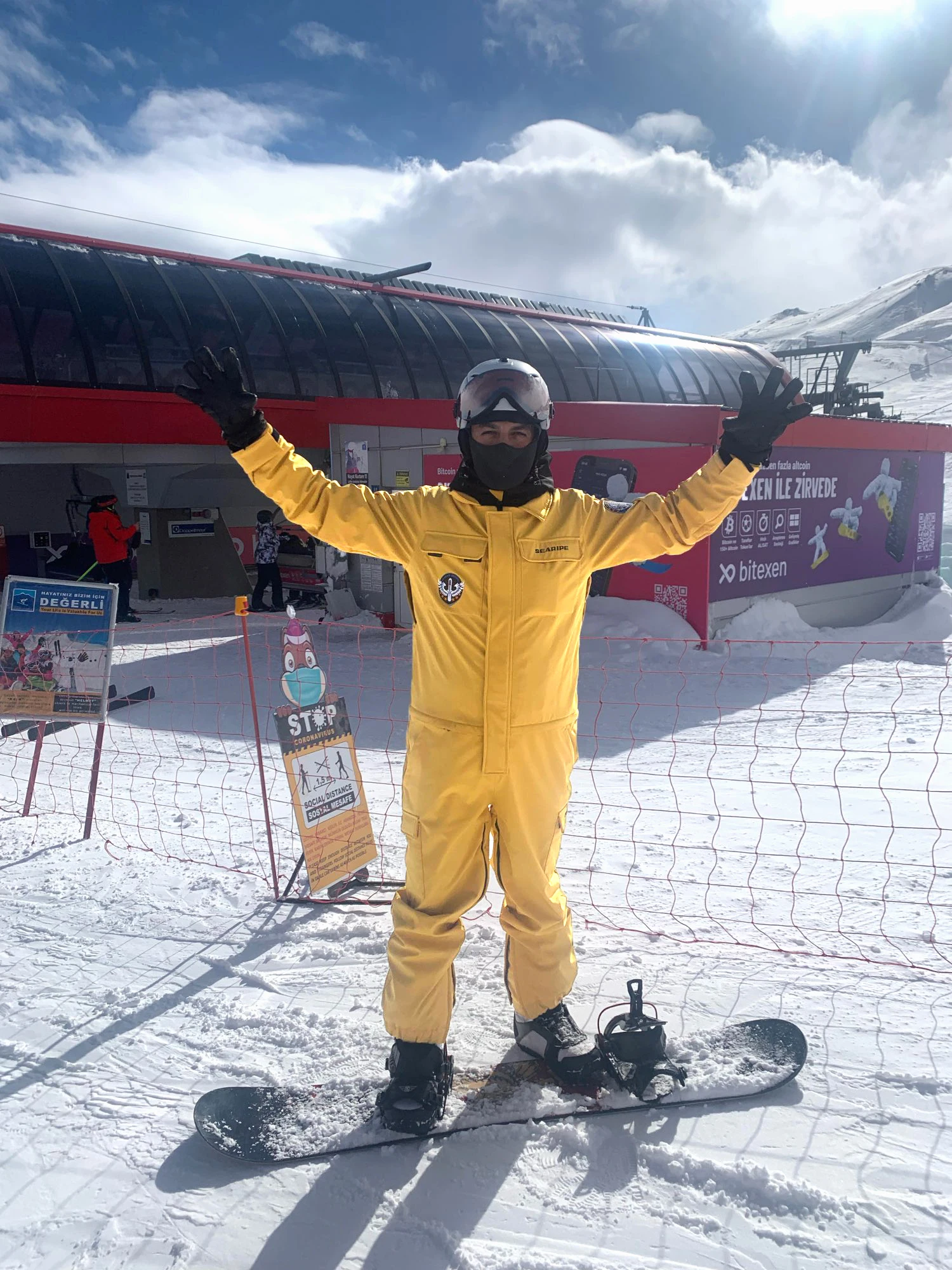 Unisex Hooded Skiing Snowboard Jumpsuit