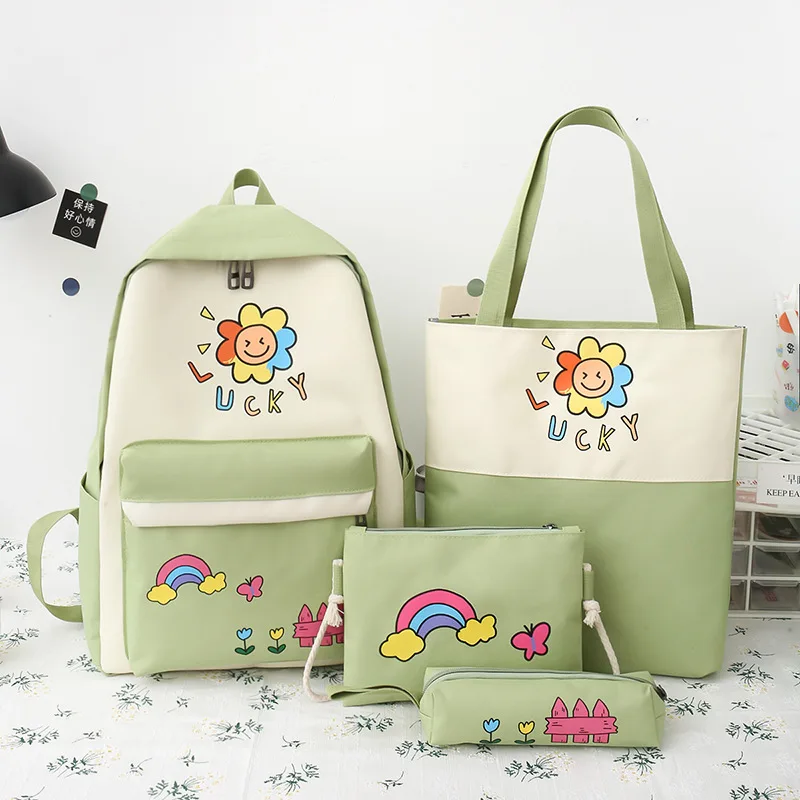 4Pcs/set Simple Children's Backpack Candy Colors Girl's Bags with Printing Back To School High Capacity Student Backpack
4Pcs/set Simple Children's Backpack Candy Colors Girl's Bags with Printing Back To School High Capacity Student Backpack