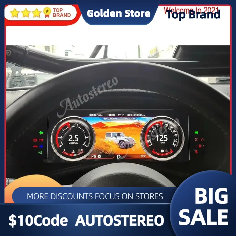 Car Dashboard Instrument Display 12.3" Android 9.0 Meter Screen For Jeep Wrangler 2010-2017 Multimedia Player Car GPS Navigation
Car Dashboard Instrument Display 12.3" Android 9.0 Meter Screen For Jeep Wrangler 2010-2017 Multimedia Player Car GPS Navigation