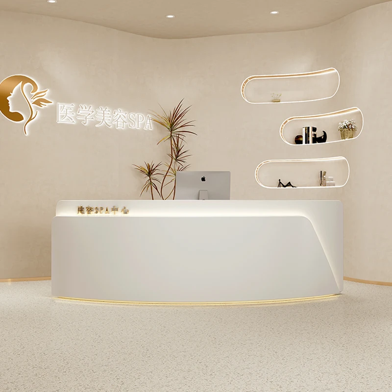 Counter Modern Checkout Reception Desk White Cashier Supermarket Reception Desk Standing Theke Rezeption Commercial Furniture
Counter Modern Checkout Reception Desk White Cashier Supermarket Reception Desk Standing Theke Rezeption Commercial Furniture