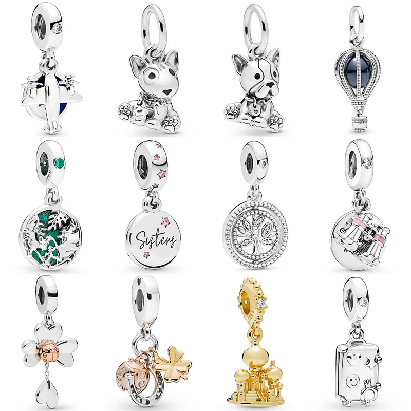 925 Sterling Silver Travel Bulldog Suitcase Plane Crystal Dangle Bead Fit Original Pandora Charms Bracelets Women DIY Jewelry
925 Sterling Silver Travel Bulldog Suitcase Plane Crystal Dangle Bead Fit Original Pandora Charms Bracelets Women DIY Jewelry