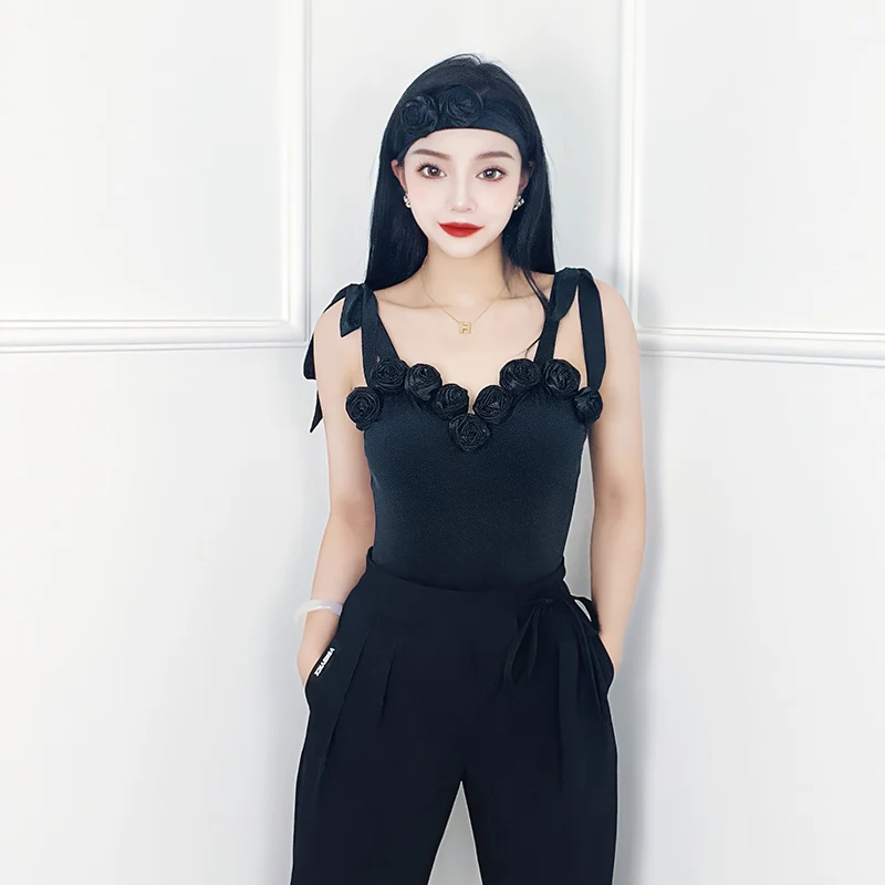 Latin Dance Practice Wear Ballroom Dancing Clothes Black Sleeveless Bodysuit Sexy Backless ChaCha Performance Costume DL9957
Latin Dance Practice Wear Ballroom Dancing Clothes Black Sleeveless Bodysuit Sexy Backless ChaCha Performance Costume DL9957