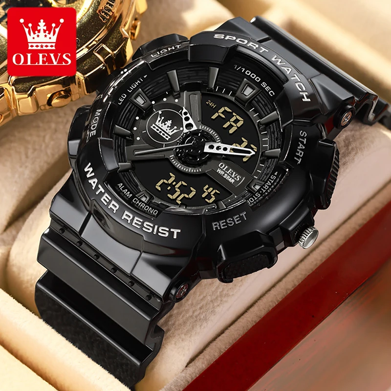 OLEVS Top Brand Luxury Mens Watches Waterproof Dual Display Watch LED Alarm Clock Men Sports Watch Men Alarm Timer Reloj 1101
OLEVS Top Brand Luxury Mens Watches Waterproof Dual Display Watch LED Alarm Clock Men Sports Watch Men Alarm Timer Reloj 1101