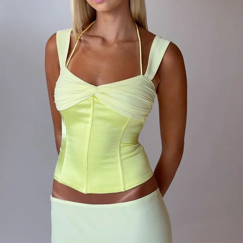 FREE SHIPPING Elegant Summer 2025 Party Two Tone Satin And Ruched Halter Top with High Waist Maxi Skirt Set OUT1040 FREE SHIPPING Elegant Summer 2025 Party Two Tone Satin And Ruched Halter Top with High Waist Maxi Skirt Set OUT1040